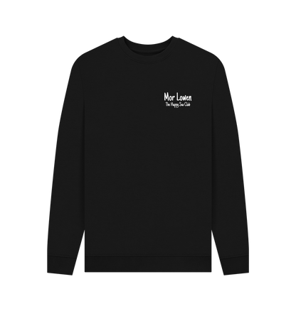 Black Happy Sea Club Crewneck- Reverse