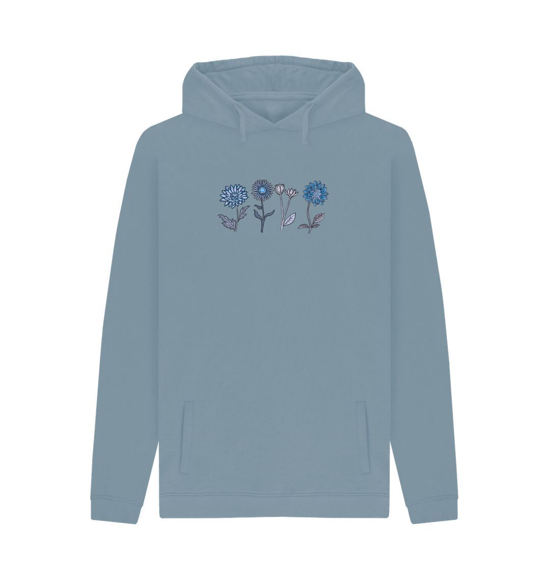 Stone Blue Sea Flower Hoodie