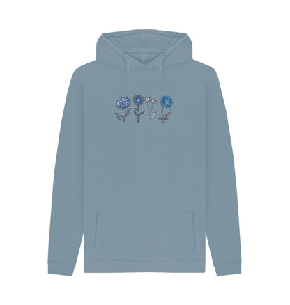 Stone Blue Sea Flower Hoodie